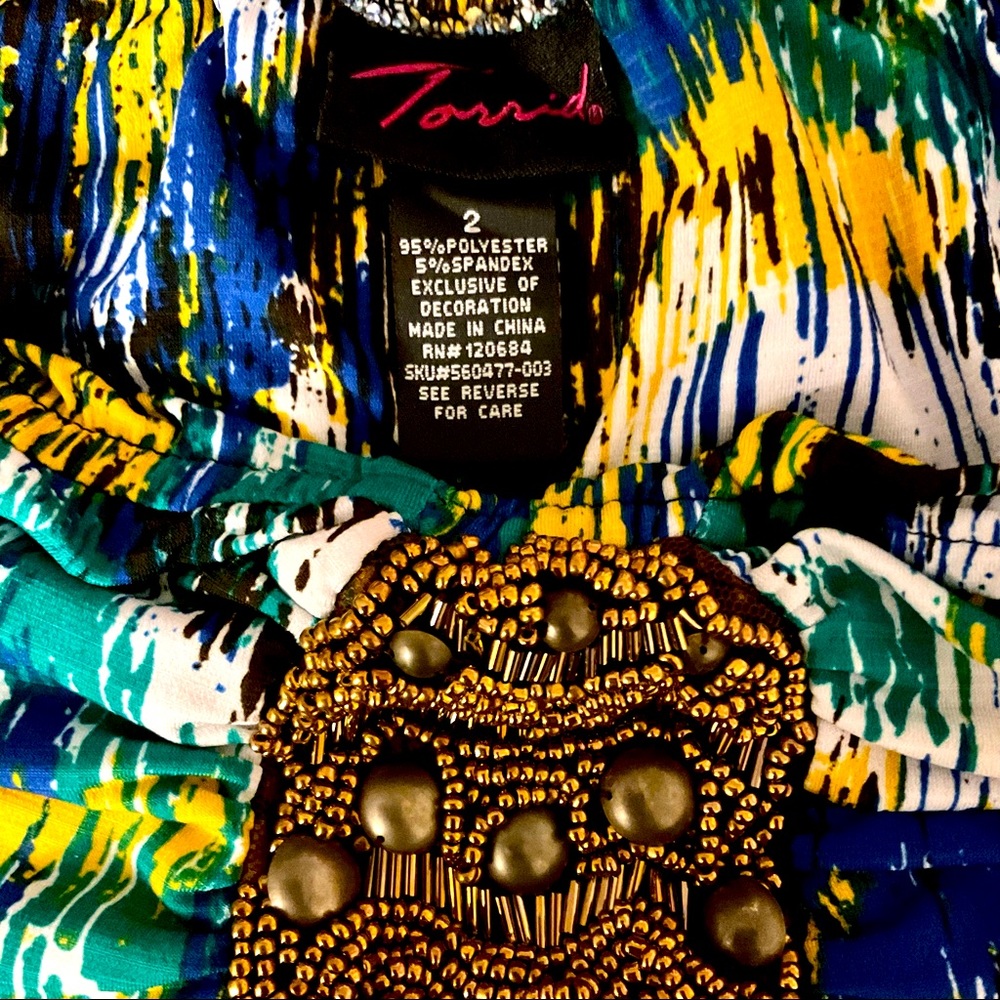 Torrid Strapless Embellished Top